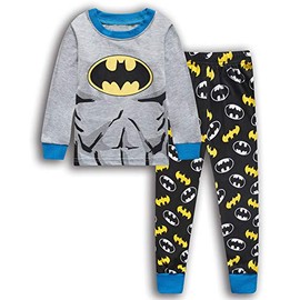 N‘aix Little Boys Super Hero Pajama Sets Cotton Sleepwear 2-7T (Bat-Y8, 5T)