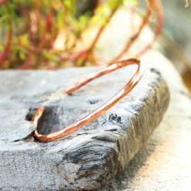 Art Of Creation Pure Copper Bracelet handmade Cuff for Men and Women Plain Solid Bangle Adjustable Carpal Tunnel Kada From India…