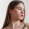 KOSE 14K Gold Hoop Earrings for Women Hypoallergenice, 35mm Rhinestone
