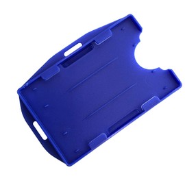 Blue Dual Double Sided ID Card Badge Holder (Holders are Now Bio Degradable) Work ID Card Holder PCL Media ltd