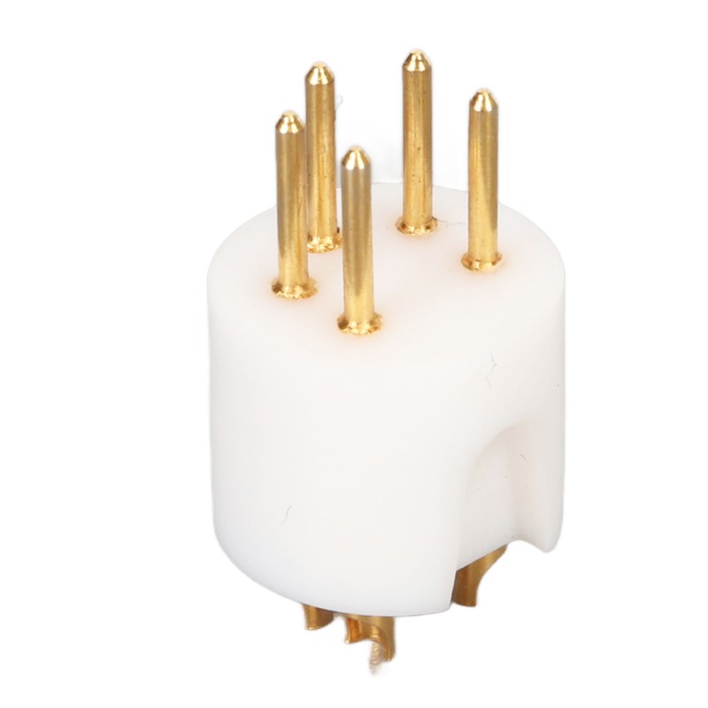 5 Pin Turntable Plug Connector Red Copper Gold Plating Nickel