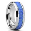 Metal Masters Co. Tungsten Carbide Wedding Band Ring with Blue