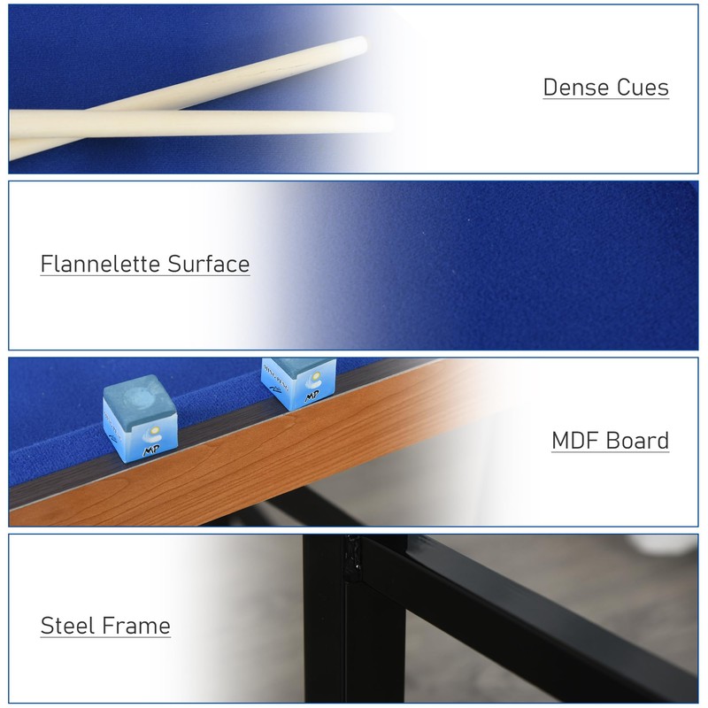 Soozier 55" Portable Folding Billiards Table Game Pool Table for