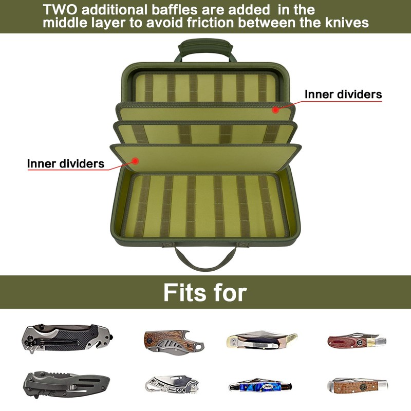 casmilee Large Knife Display Case - 88 Slot Folding Knife