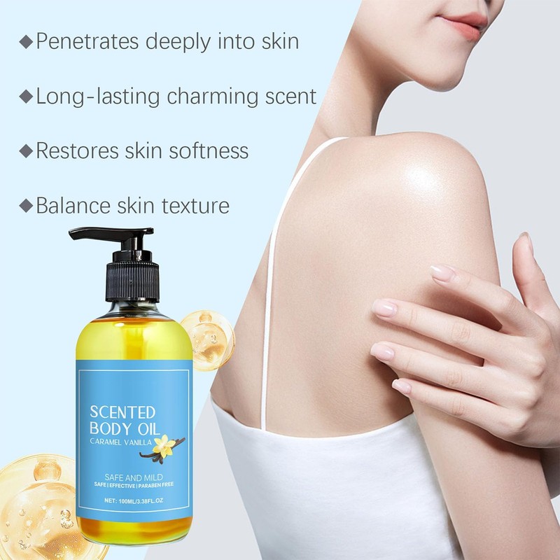 Orena Body Oil Caramel Vanilla, Vanilla Body Oil, Orena, Fragrances