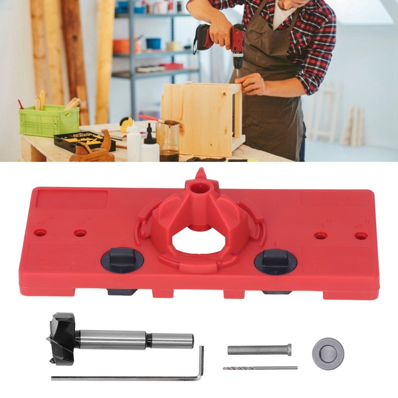 Hinge Hole Saw Jig ABS Concealed Hinge Drilling Guide Locator