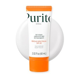 PURITO Korean Sunscreen SPF 50 | Lightest Texture, No White Cast, Broad Spectrum UVA/UVB | Oil-Free, Vegan, For All Skin Types | Daily Lightweight Sun