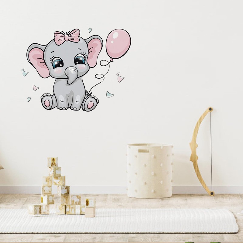 Elephant Wall Art Nursery - Animal Wall Stickers Lovely Elephant
