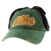 Morehats California Corduroy Baseball Trapper Cap Adjustable Hat - Green