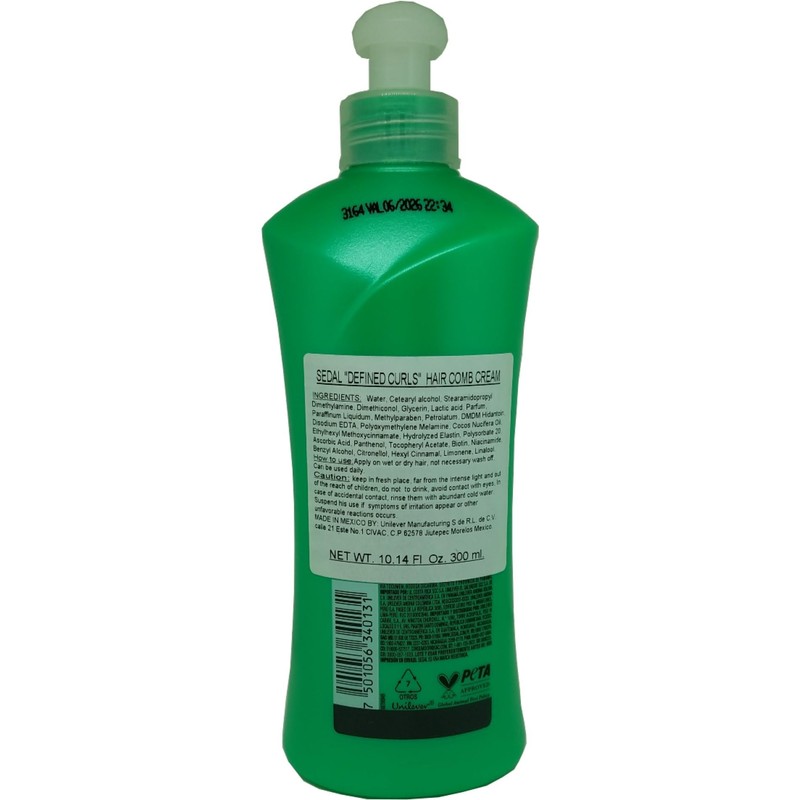 Sedal Curls Defined Hair Comb Cream with Coconut Oil, Provitamin