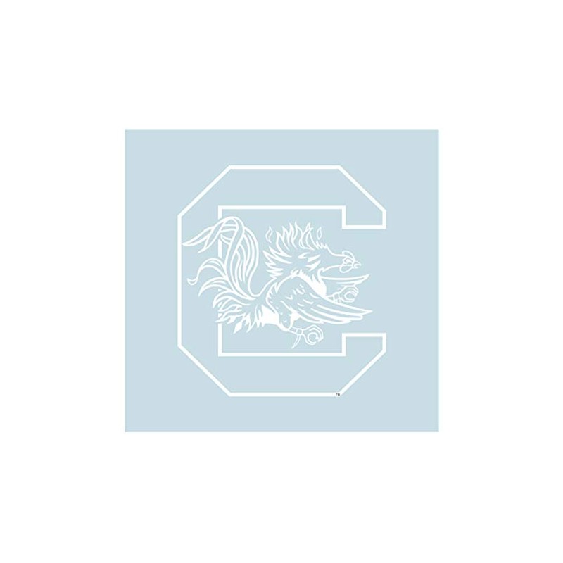 Craftique South Carolina Decal (WHT C Gamecock Decal (3''4''6''12''), 4