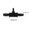 E-outstanding Tee Barbed Connector 10PCS Black 3/8 Inch to 1/4