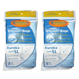 6 Eureka Sanitaire Type SL Vacuum Bag, Commercial Mini Upright Vacuum Cleaners, S782, SC785, S782A, S782A-1, SC785A-1, SC785A, 61125-12, 61125-50, 61125, SC785A