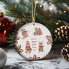 Rat Christmas Decoration, Festive Rat Ceramic Charm, 2024 Rats Christmas