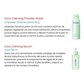 Kit Tocobo Cica Dúo 2 Pzs Limpiador Y Suero  Cosmetiquera                                                                                             