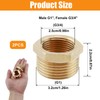 2 Stück Brass Reducer Reduzierung 1 Zoll Auf 3/4 Zoll,