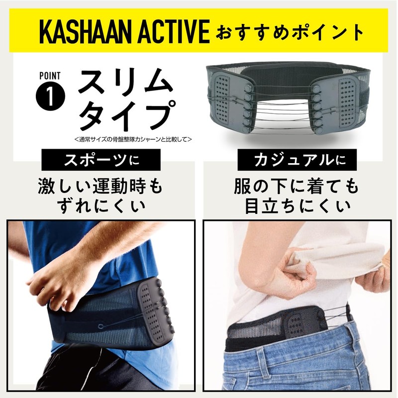 Copa Corporation Pelvic Control Cashan Active (S) Lightweight, Compact, Anti-Slip