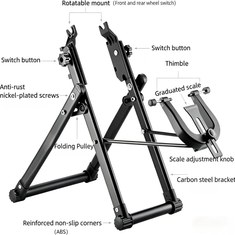 Folding Bicycle Truing Stand Fit 16" to 29" 700C Bike