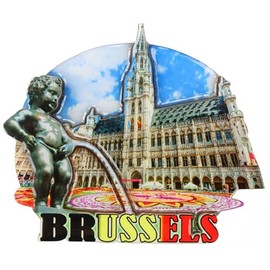 Souvenir Magnet Brussels Belgium Manneken PIS 8.5 x 7 x 1 cm Fridge Magnet Decoration GCG 719526