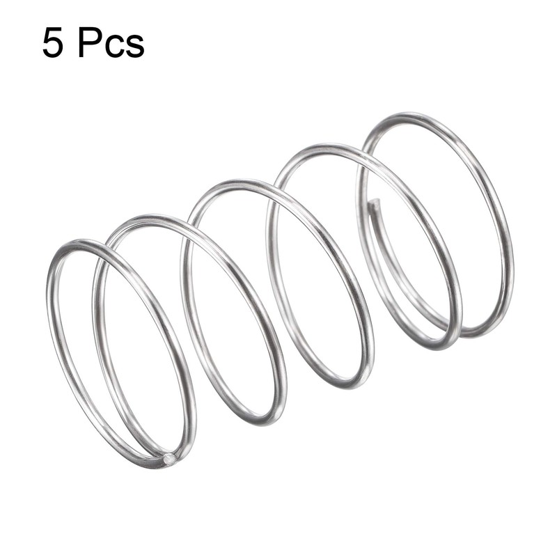 sourcing map Compression Spring, 304 Stainless Steel Compression Springs, Silver
