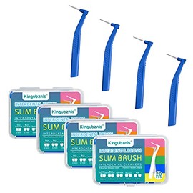4 cepillos dentales entre dientes (80 unidades) (azul, estándar)