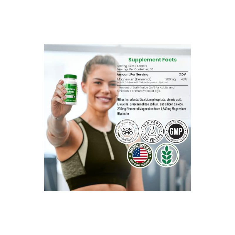 Wellthy Glicinato Magnesio 300 Cápsulas 432mg 100 Natural Puro Alta