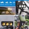 Yolispa Motorcycle Additional Headlight Fog Light, Three Light Modes LED