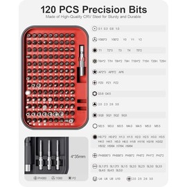 Precision Screwdriver Set, 130 in 1 Mini Screwdriver Set Tool, Red