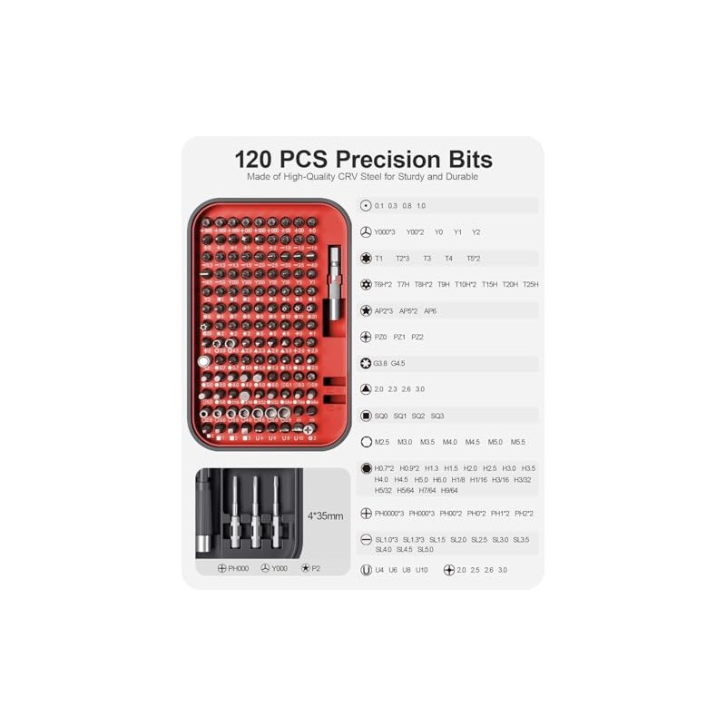 Precision Screwdriver Set, 130 in 1 Mini Screwdriver Set Tool,