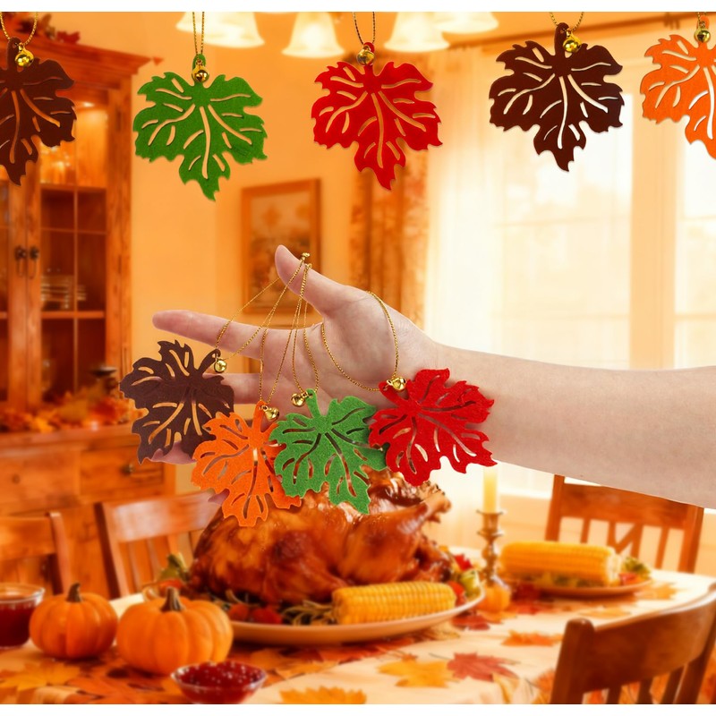 ALIBBON 24 Pcs Fall Tree Decoration Thanksgiving Tree Ornaments Felt