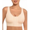 FeelinGirl Compression Bra for Women Post Surgery Front Closure Post