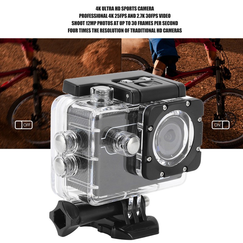 4K WiFi Action Camera High Definition 98.4ft Underwater Outdoor Sports