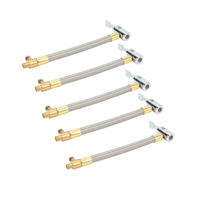 5pcs 10cm Tire Inflator Hose Quick Inflation Air Pump Extension