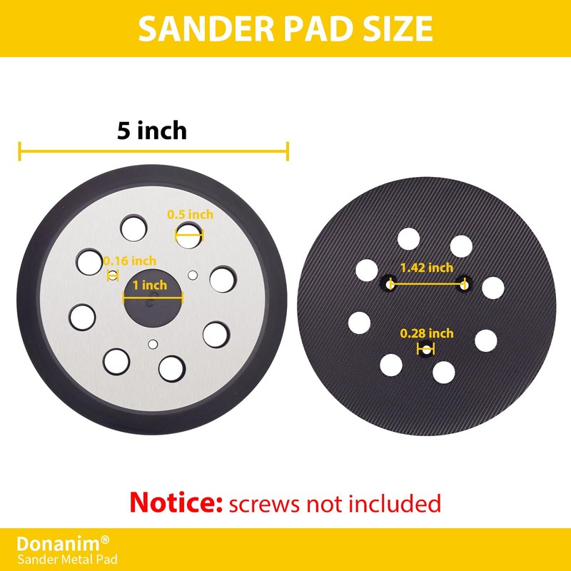 2 Pack Sander Pad Compatible with Dewalt, 5 Inch 8