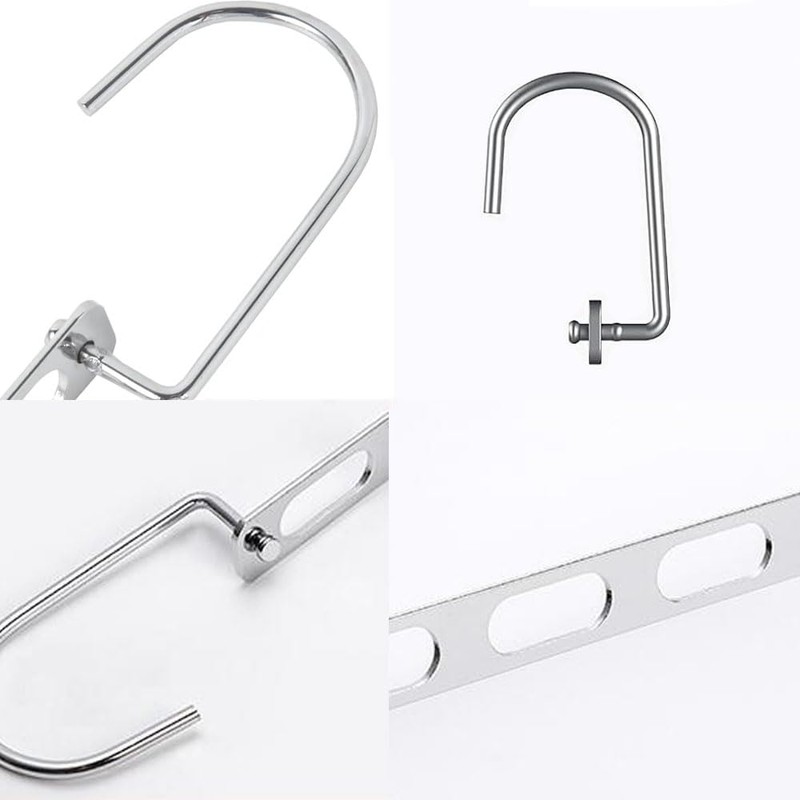 10 PCS Hangers Space Saving Metal Closet Organizers Saver Clothes