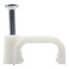 Pack de 100 Grapas Blancas para Cable Plano de 5mm