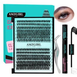 Eyelash Extension Kit, 280 Pieces, Eyelash Clusters, 30D, 40D Eyelash Extension Kit, Individual Natural Eyelash Clusters Kit with Eyelashes, Binding Seal, Waterproof, Eyelash Tweezers (D-Mix9-16 mm