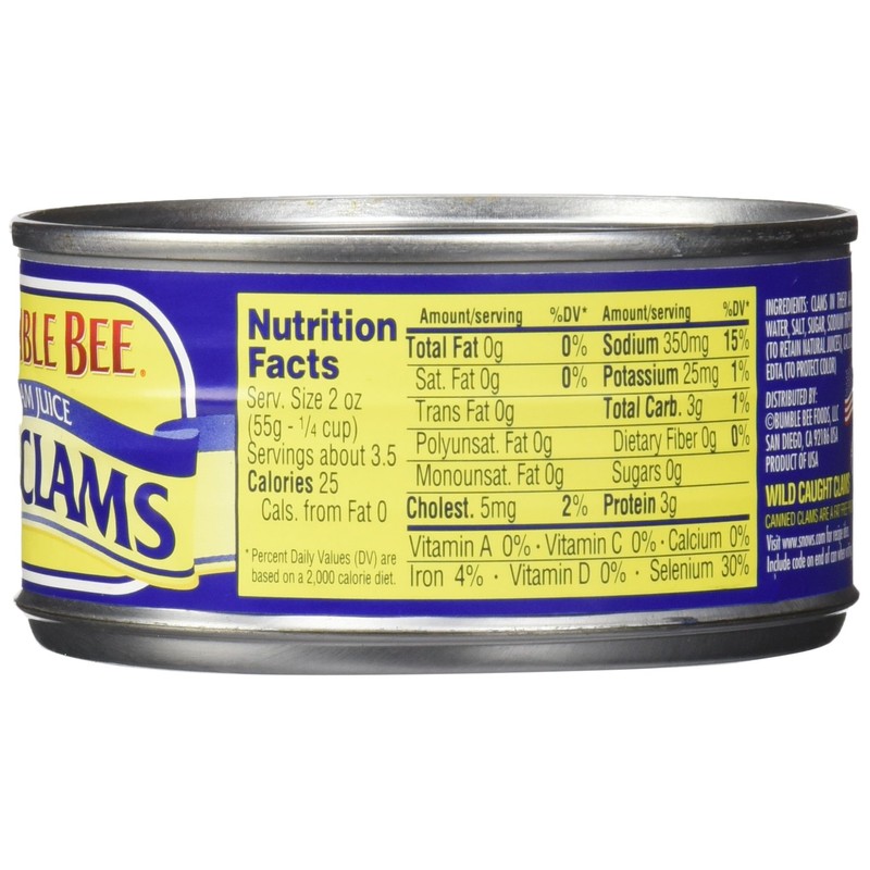 Snow's by Bumble Bee Chopped Clams Juice, 6.5 Ounce (Pack