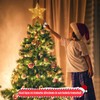 Gold Christmas Tree Topper Star Led,Hollow Glitter Sparkling christmas tree