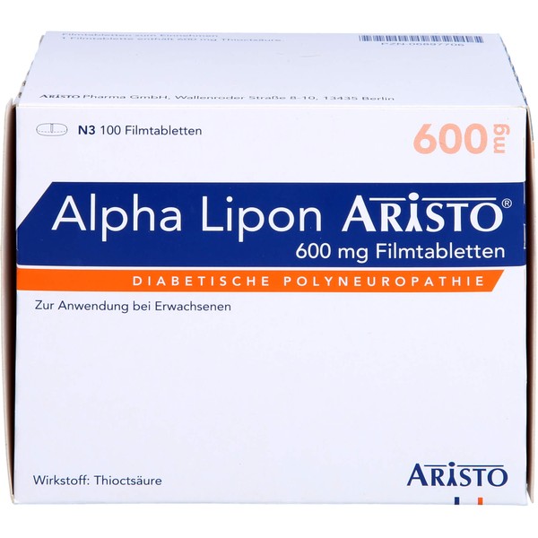 Aristo Alpha Lipon Aristo 600 mg Filmtabletten, 100 St. Tabletten