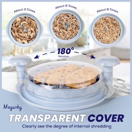 Mayushy Chicken Shredder, Chicken Breast Shredder Tool Twist, Anti-Slip Meat Shredder - Heat Resistant, Dishwasher Safe Chicken Grinder with Tin Box