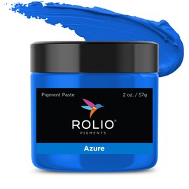 Rolio Pigment Paste for Epoxy Resin, Blue (Azure), 2oz Jar - Resin Pigment, Epoxy Resin Dye Paste, Epoxy Paint, Resin Paste Pigment, Epoxy Resin Color Pigment Paste, Mica Powder Paste