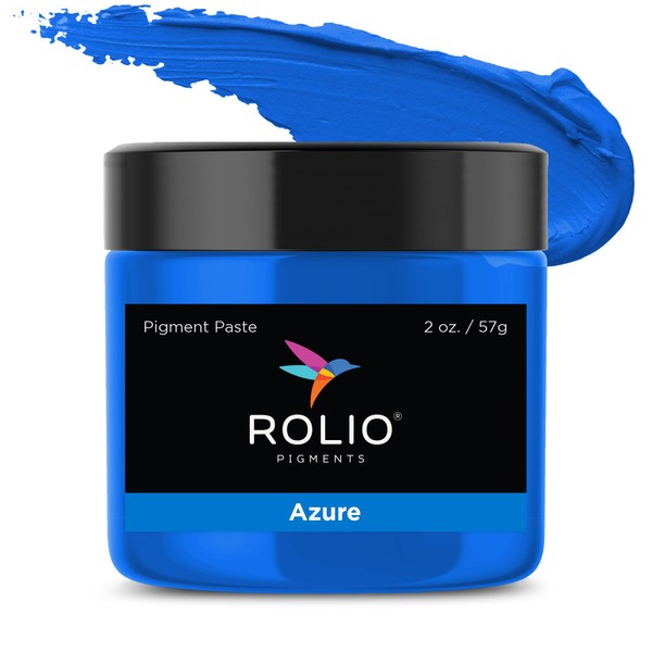 Rolio Pigment Paste for Epoxy Resin, Blue (Azure), 2oz Jar