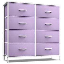 Sorbus Kids Dresser with 8 Drawers - Storage Unit Organizer Chest for Clothes - Bedroom, Kids Room, Nursery, & Closet (Purple, 31.5 x 12 x 32-8 Drawer)