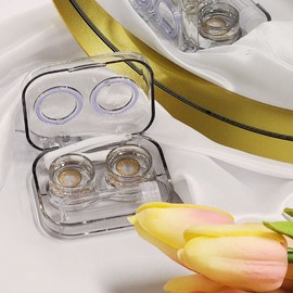 Lid fixed transparent lens case 4ea