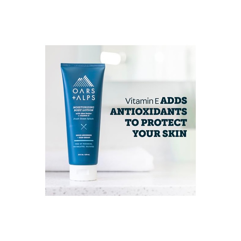 Oars Alps Moisturizing Mens Body Lotion Naturally Derived Skin Care