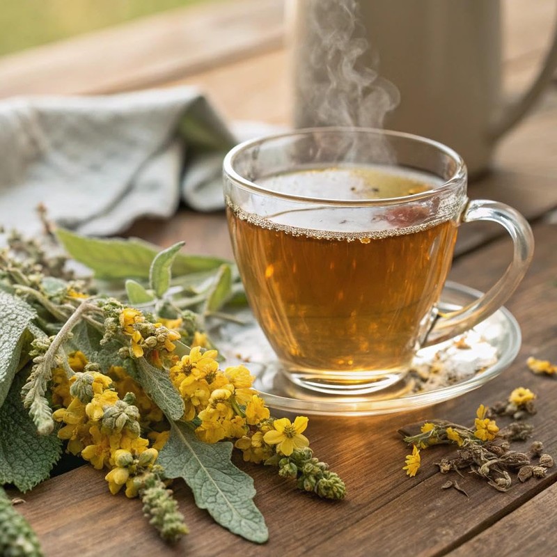 Mullein Tea Bags - Organic Mullein Leaf Tea for Lungs
