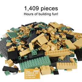 Apostrophe Games Statue of Liberty Building Block Set (1,409 Pieces) New York's Statue of Liberty Famous Landmark Series - Architecture Model for Kids and Adults
