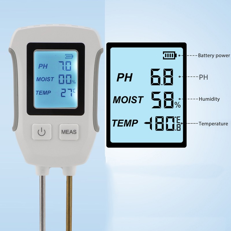 Soil Moisture Tester with Dual Probe Digital Display High Accuracy