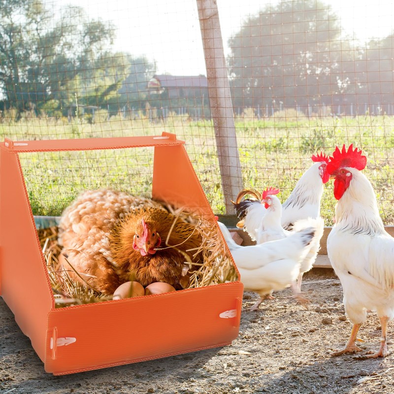 Touri 3 Pack Durable Chicken Nesting Boxes for Laying Eggs